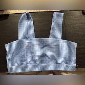 Addison Bay Blue Gingham Sports Bra